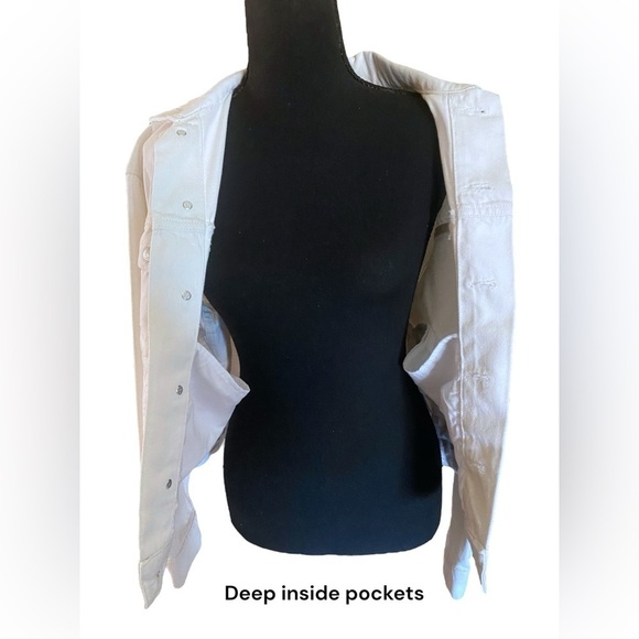 &DENIM Classic White Denim Trucker Jacket - Picture 10 of 10